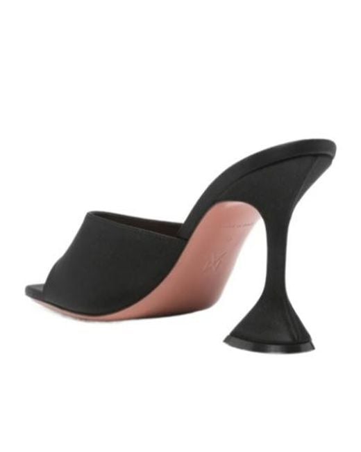 AMINA MUADDI Black Classic Open-Toe Sandals