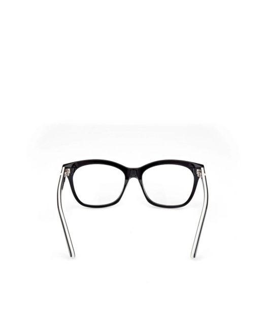 Moncler White Eyewear Square Frame Glasses