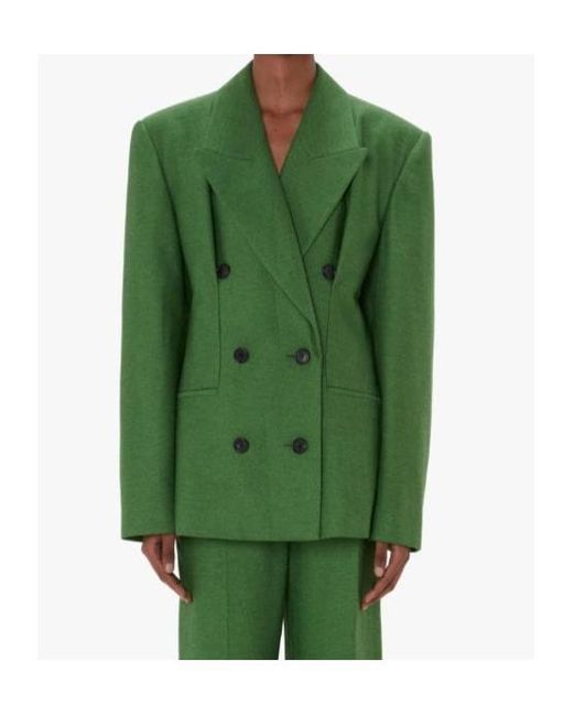 J.W. Anderson Green Jw Anderson Tailored Hourglass Blazer