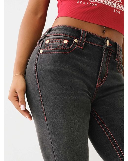 True Religion Black Becca Lurex Big T Bootcut Jean