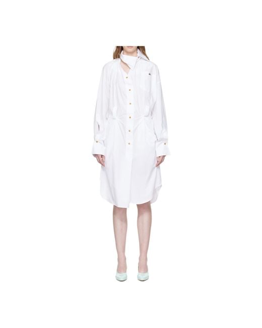 Vivienne Westwood White Drunken Shirt Dress