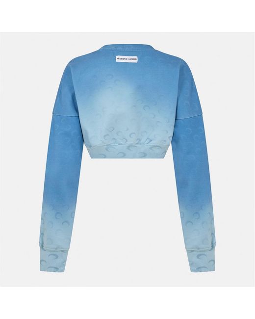 MARINE SERRE Blue Moon Crew Sweatshirt