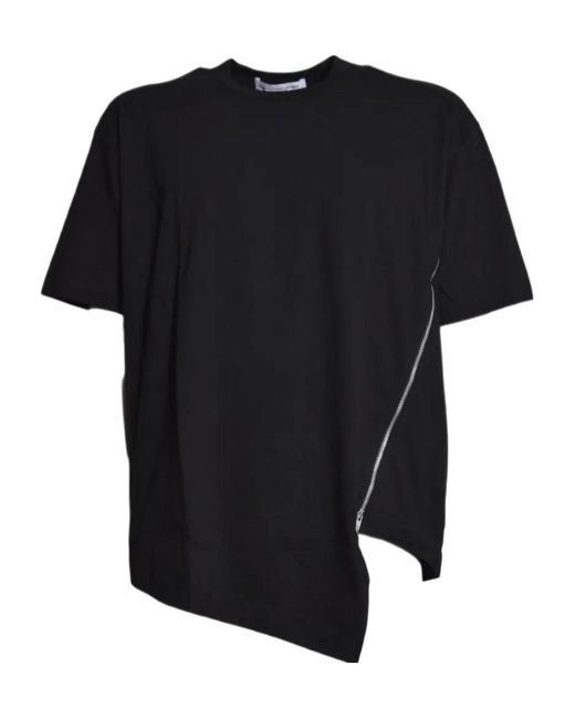 Comme des Garçons Black Asymmetric Zip-Detail T-Shirt for men