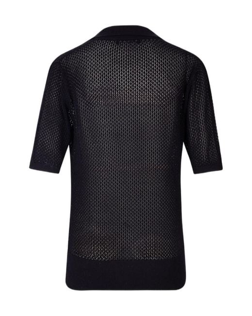 Fabiana Filippi Black Half-Sleeved Polo Shirt