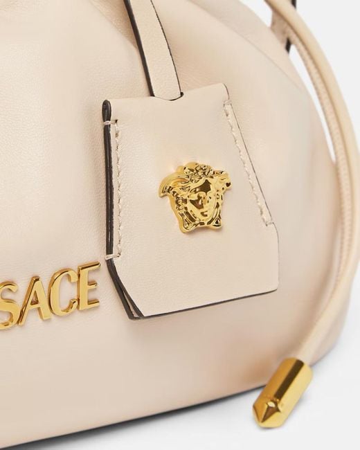 Versace Natural Mini Tag Shoulder Bag