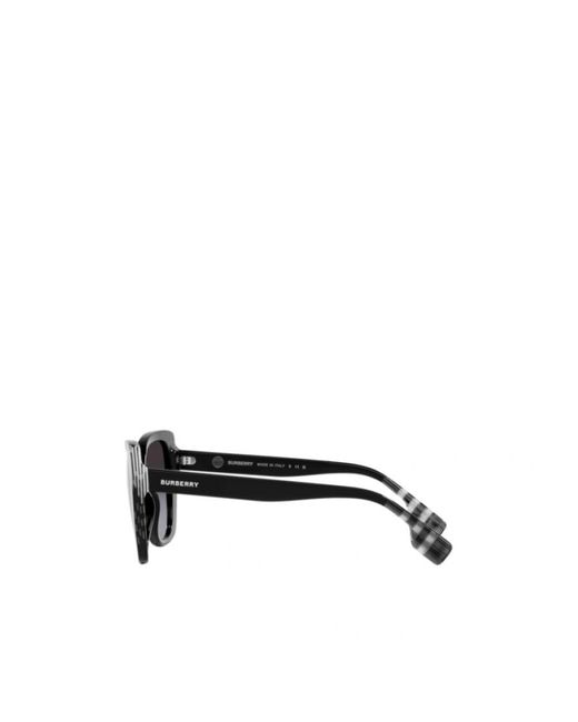 Burberry White Eyewear Cat-Eye Sunglasses