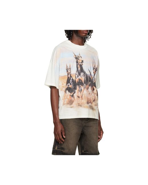 Represent White Graphic Oversized T-Shirt for men
