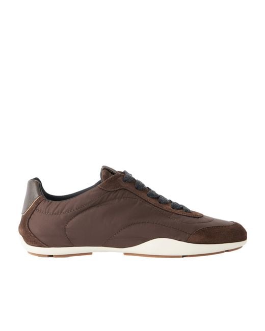 Brunello Cucinelli Brown Lace-Up Sneakers