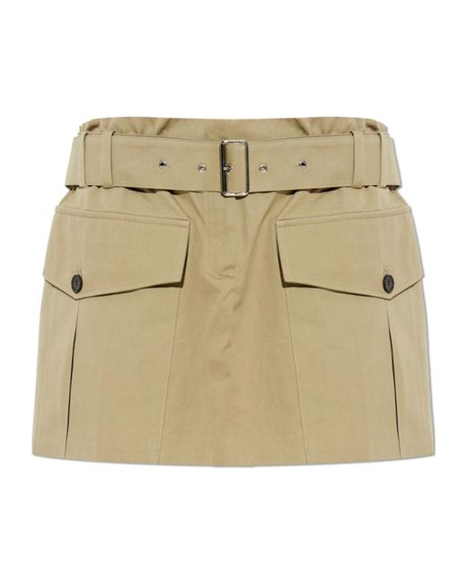 IRO Natural Belt Loop Mini Skirt