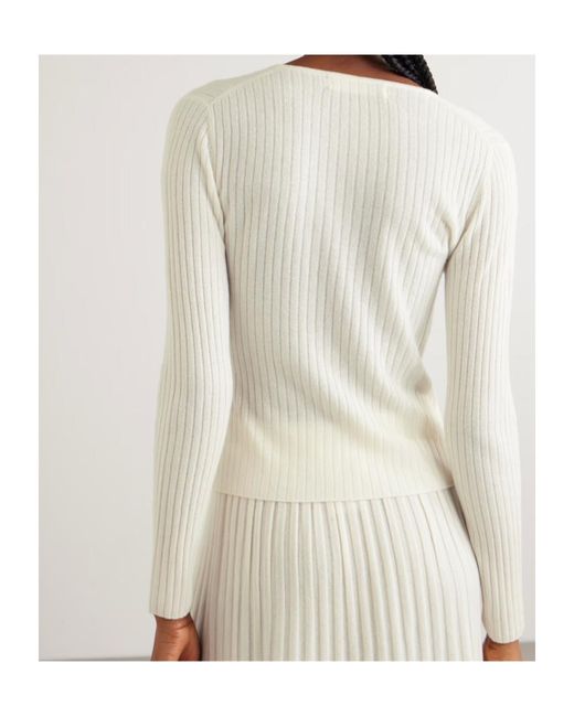 arch4 White Long-Sleeved Knitted Cardigan