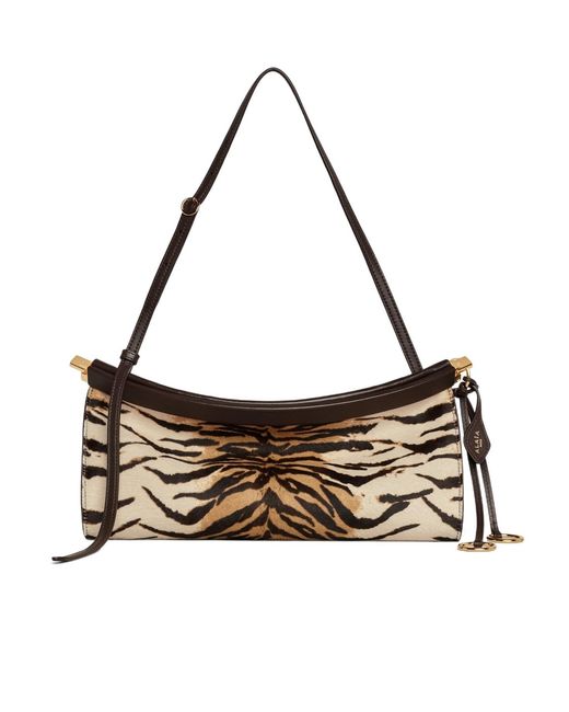 Alaïa Metallic Alaïa Le Click East West Medium Shoulder Bag