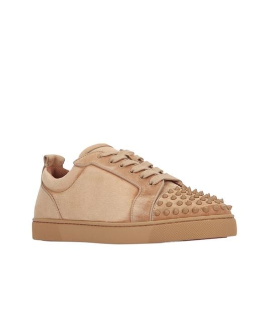 Christian Louboutin Brown Louis Junior Spikes Low-Top Sneakers for men