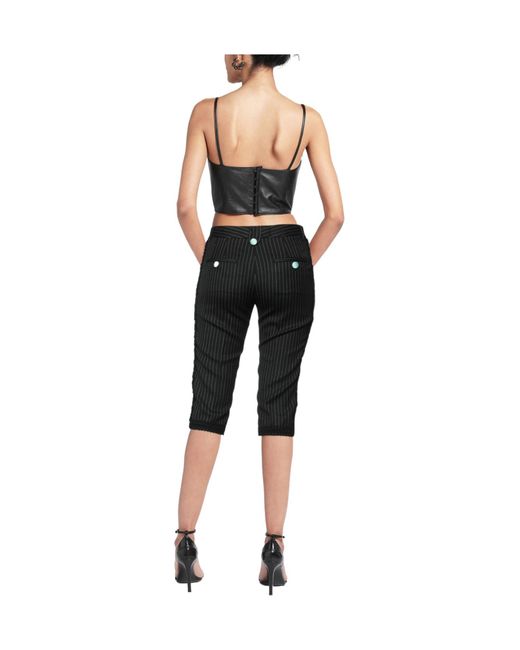 Dolce & Gabbana Black Striped Lace Trousers