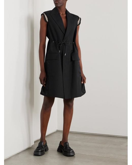 Sacai Black Sleeveless Coat