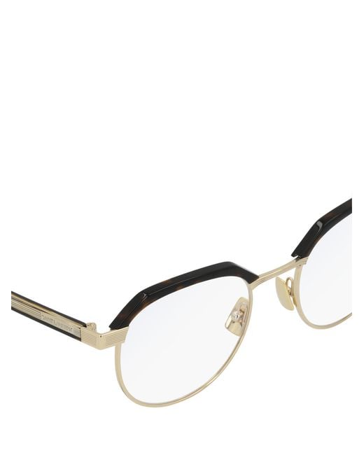 Saint Laurent White Eyewear Round Frame Glasses