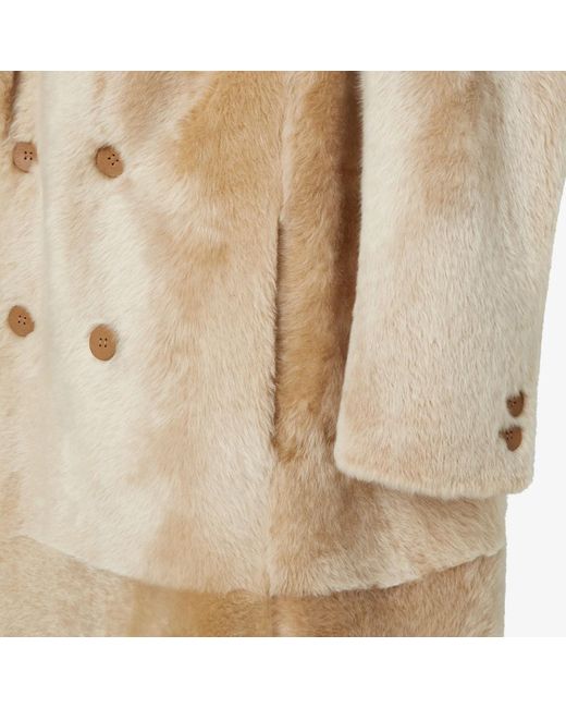Fendi Natural Double Breasted Long Sleeved Coat for men