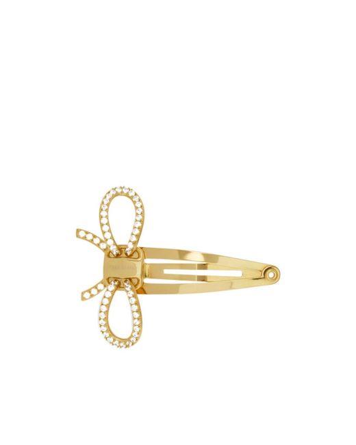 Ferragamo Metallic Ferragamo Vara Bow Embellished Hair Clip