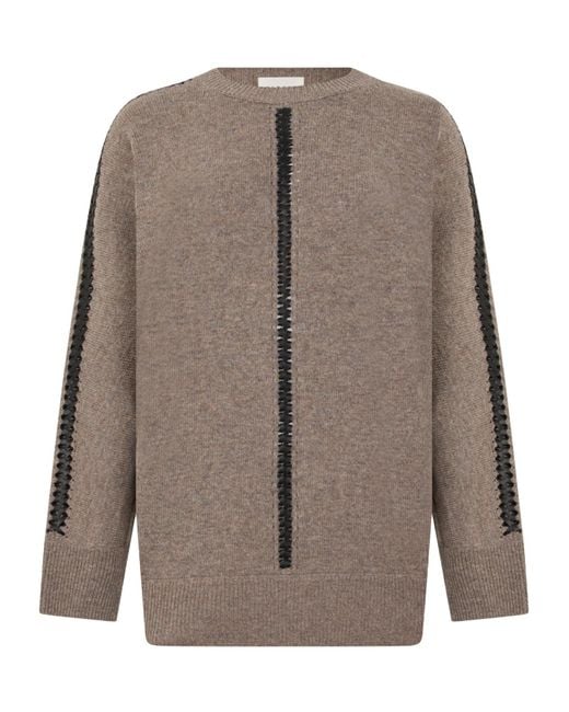 P.A.R.O.S.H. Brown Crew-Neck Sweater