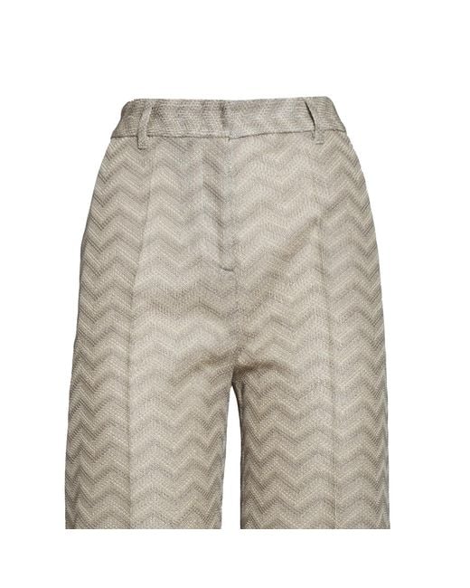 Missoni Gray High-Waist Zigzag-Woven Trousers