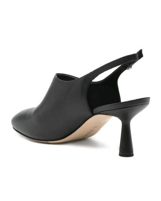 Aeyde Black 70Mm Leather Slingback Pumps
