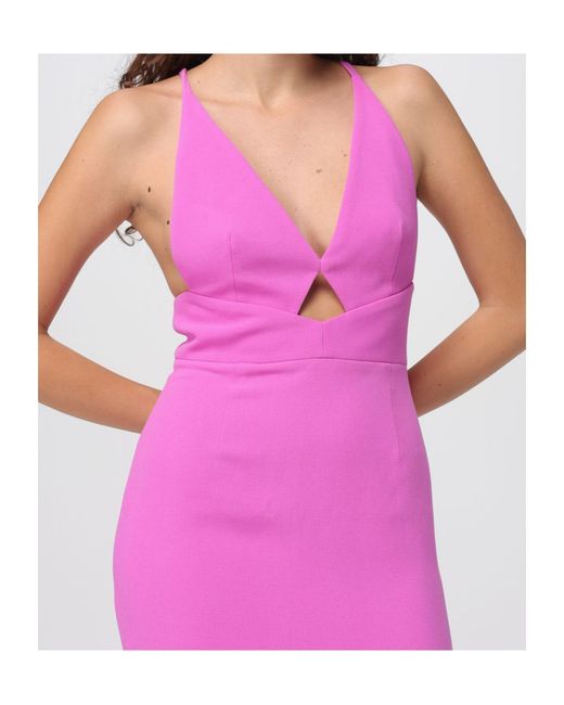 Solace London Pink Milly Backless Dress