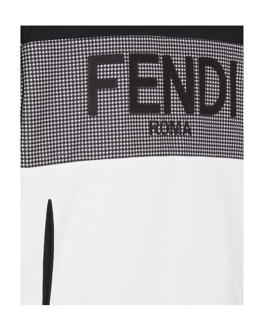Fendi Black Multicolour Jersey Sweatshirt for men