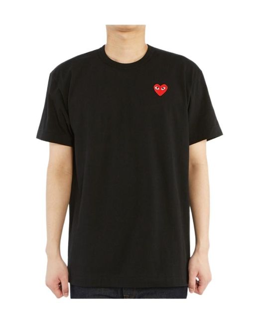 COMME DES GARÇONS PLAY Blue Logo T-Shirt for men