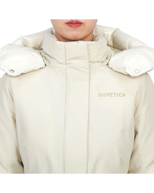 Duvetica Natural Long-Sleeved Hooded Down Jacket