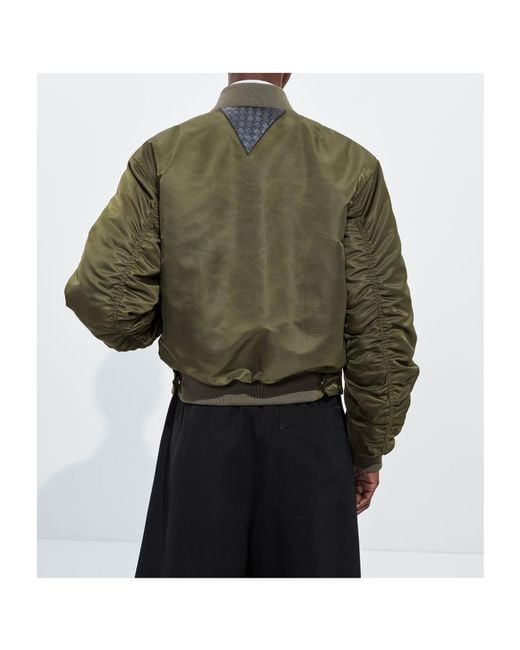 Bottega Veneta Multicolor Padded Nylon Bomber Jacket for men