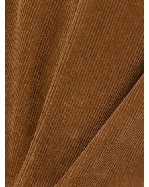 Veronica Beard Brown Beverly Stretch-Cotton Corduroy Flared Pants