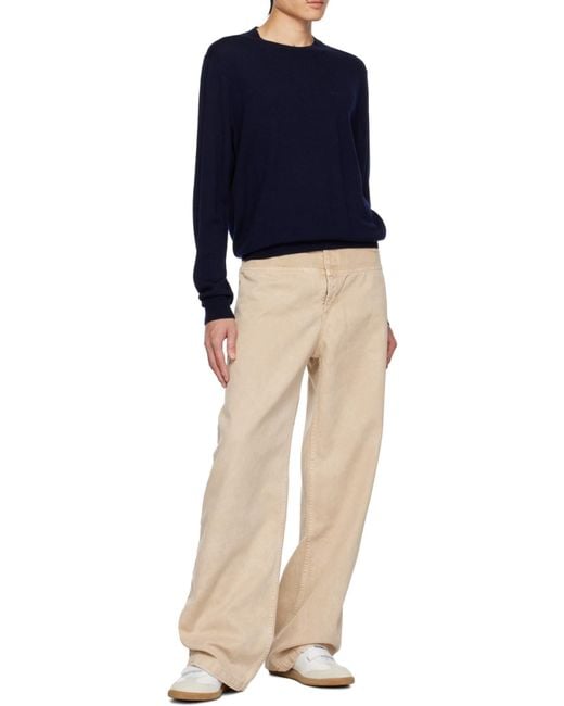 Isabel Marant Blue Crewneck Knitted Jumper for men