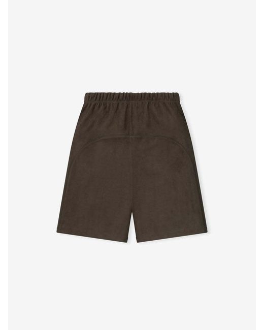 Fear Of God Green Essentials Signature Logo-Embroidered Shorts for men