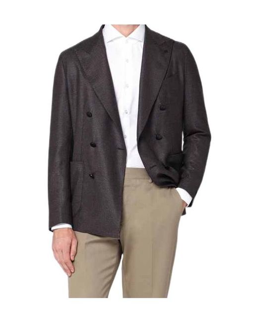 Tagliatore Gray Double-Breasted Tailored Blazer for men