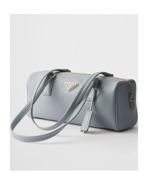 Prada Gray Zipped Medium Tote Bag