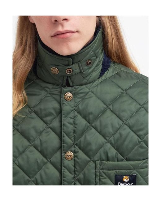 Barbour Green X Mk Kenning Logo-Patch Padded Jacket for men