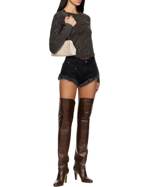 Isabel Marant Black Eneidala Denim Shorts