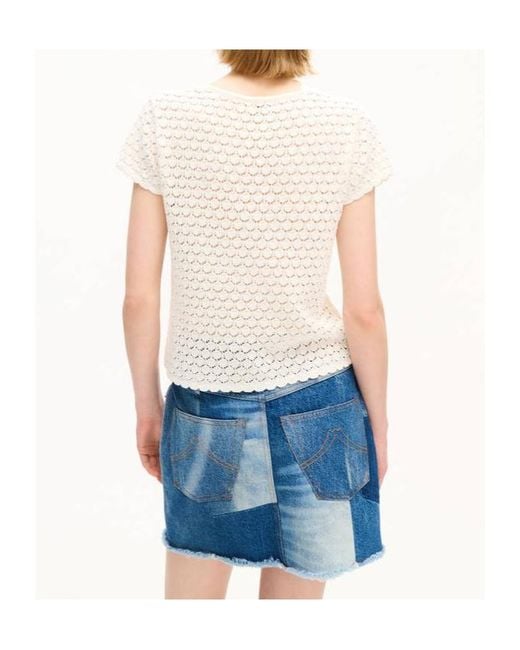 KENZO White Appel Pop' Crochet Top