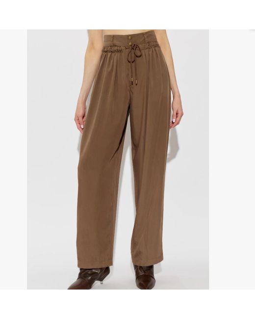 Isabel Marant Brown Inaya Drawstring Pants
