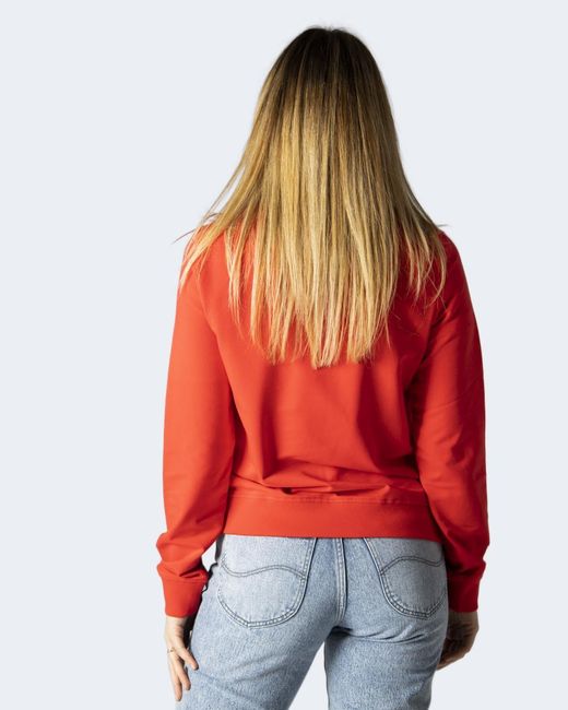 Moschino Red Round-Necked Logo Sweater