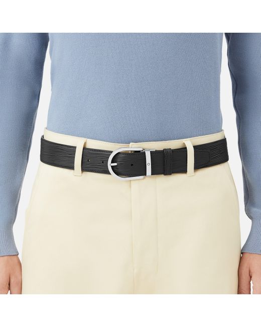 Montblanc Black Logo Belt for men