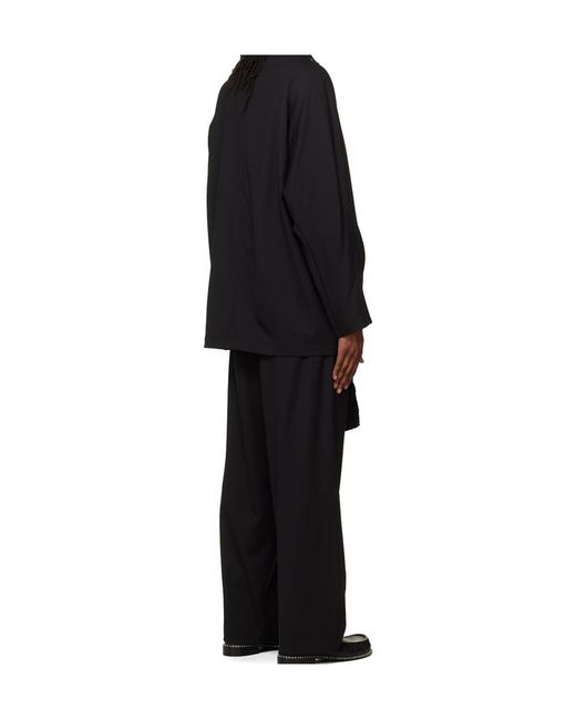 Kiko Kostadinov Black Draped-Detail Blazer for men