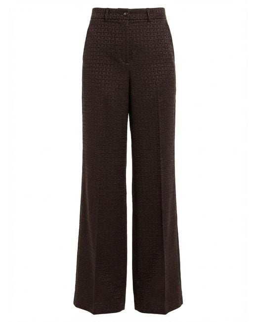 Gucci Brown Jacquard Blend Trousers
