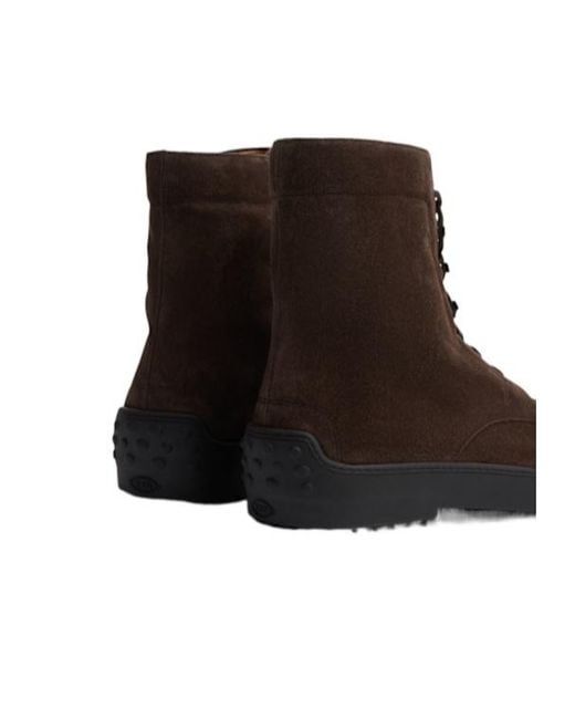 Tod's Brown Suede Boots for men
