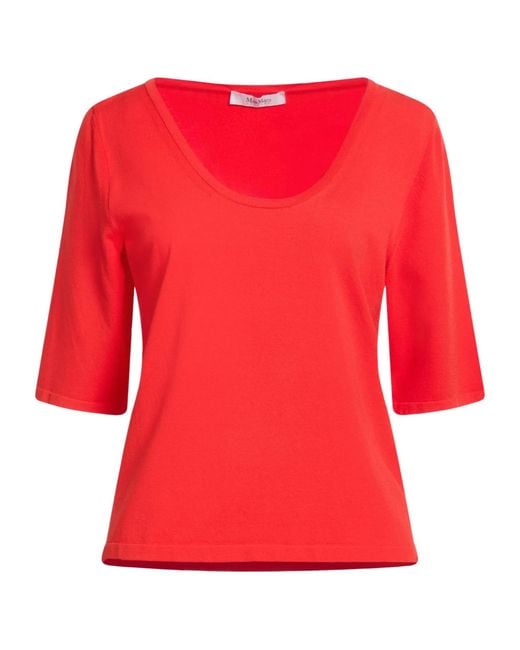 Max Mara Red Short-Sleeved Sweater