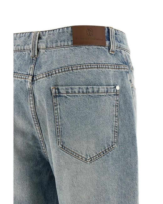 Brunello Cucinelli Gray Retro Cropped Straight Jeans
