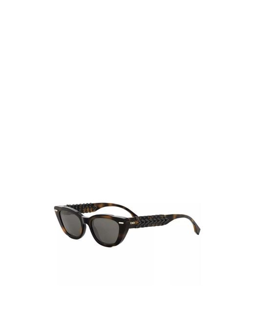 Fendi White Eyewear Cat-Eye Frame Sunglasses