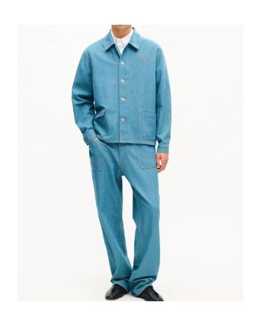KENZO Blue Signature Chore Jacket for men