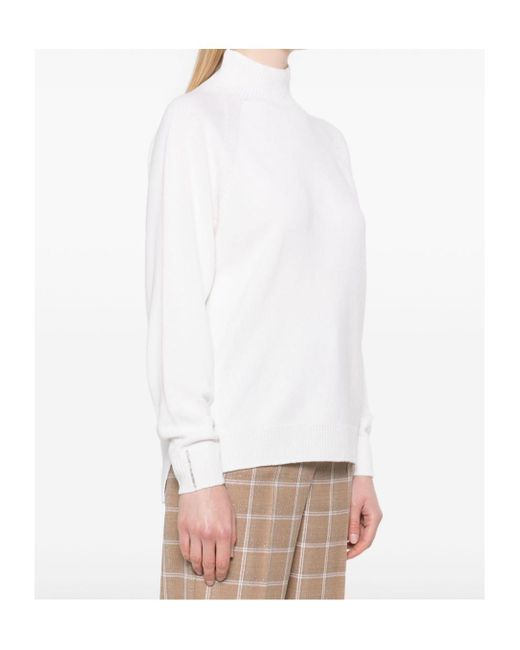 Peserico White Long-Sleeved Sweater