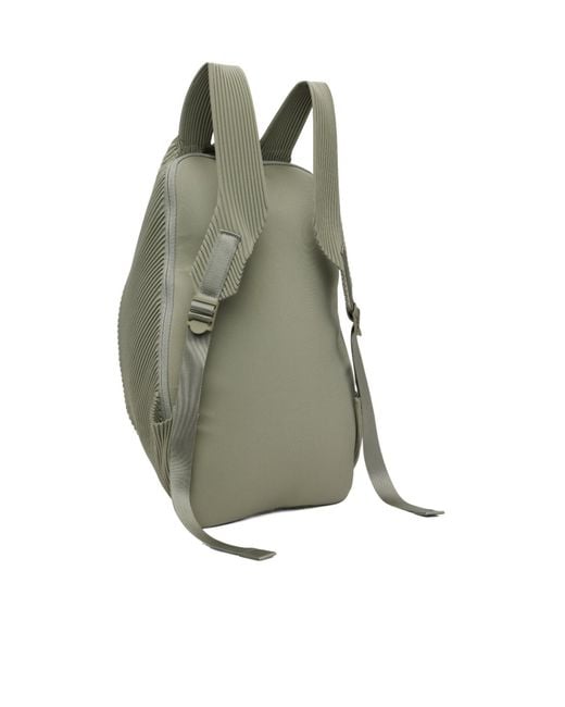Issey Miyake Green Pleated Backpack for men