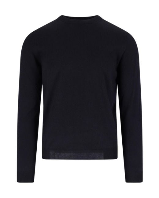 Zanone Blue Crewneck Long-Sleeved Jumper for men